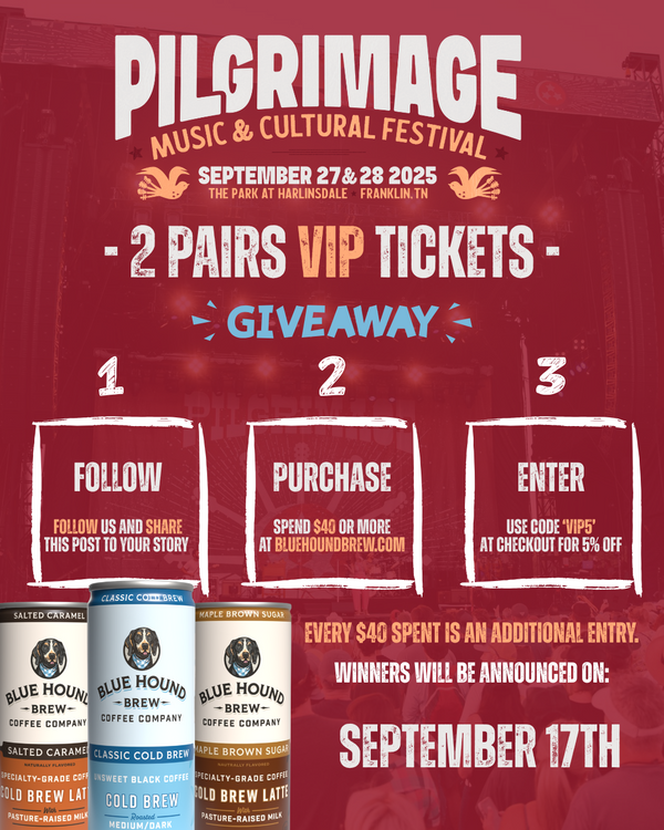 Your VIP Weekend Awaits! Win Your Way to Pilgrimage with Blue Hound Brew!