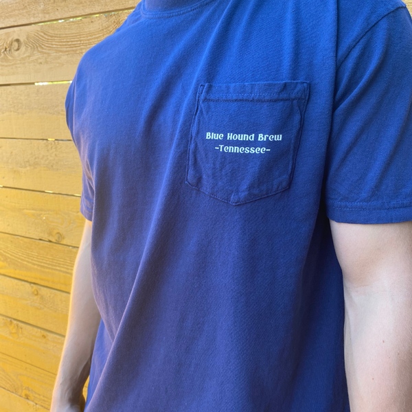 blue hound brew t-shirt