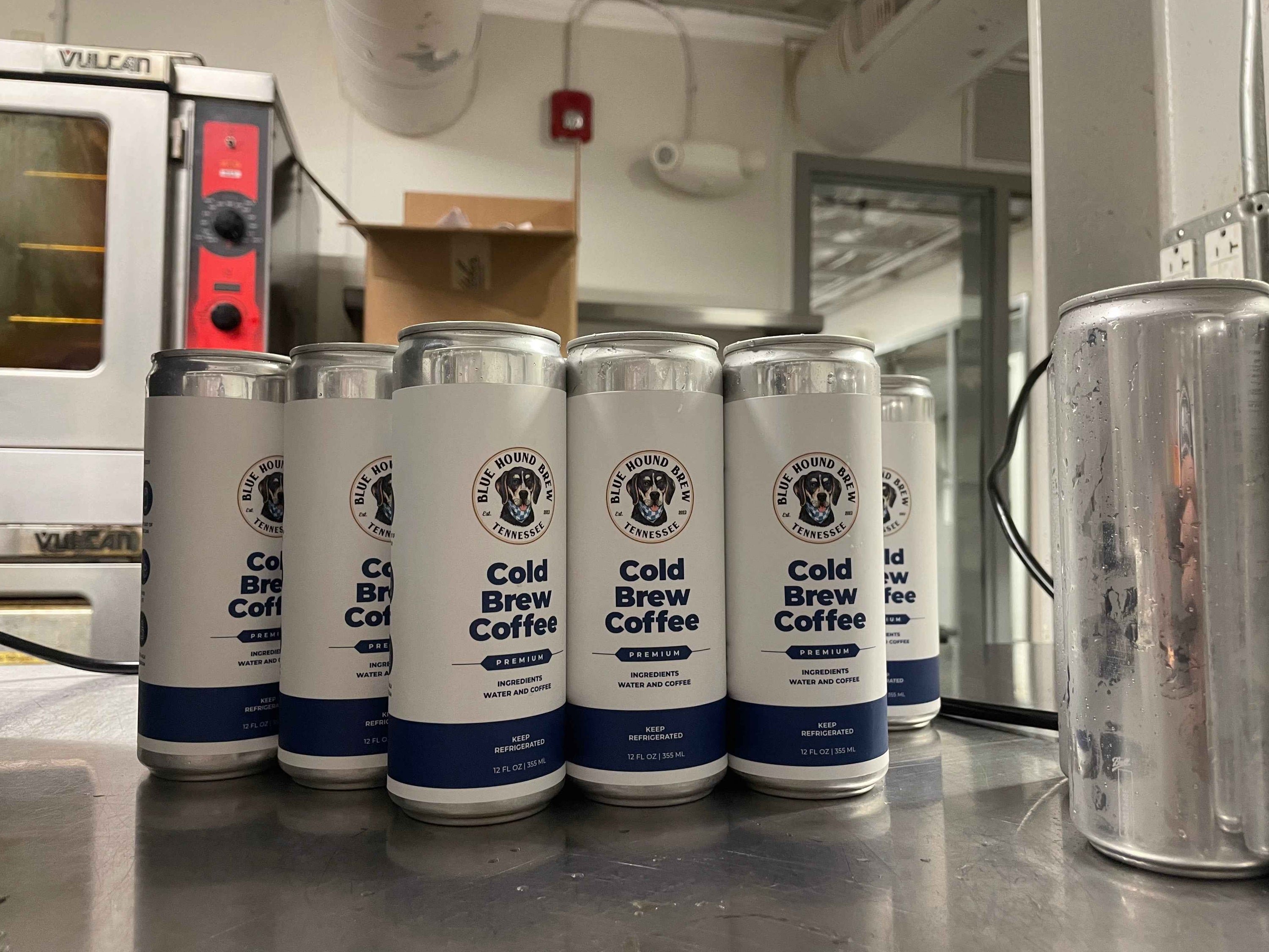 Blue Hound Brew Coffee Cans