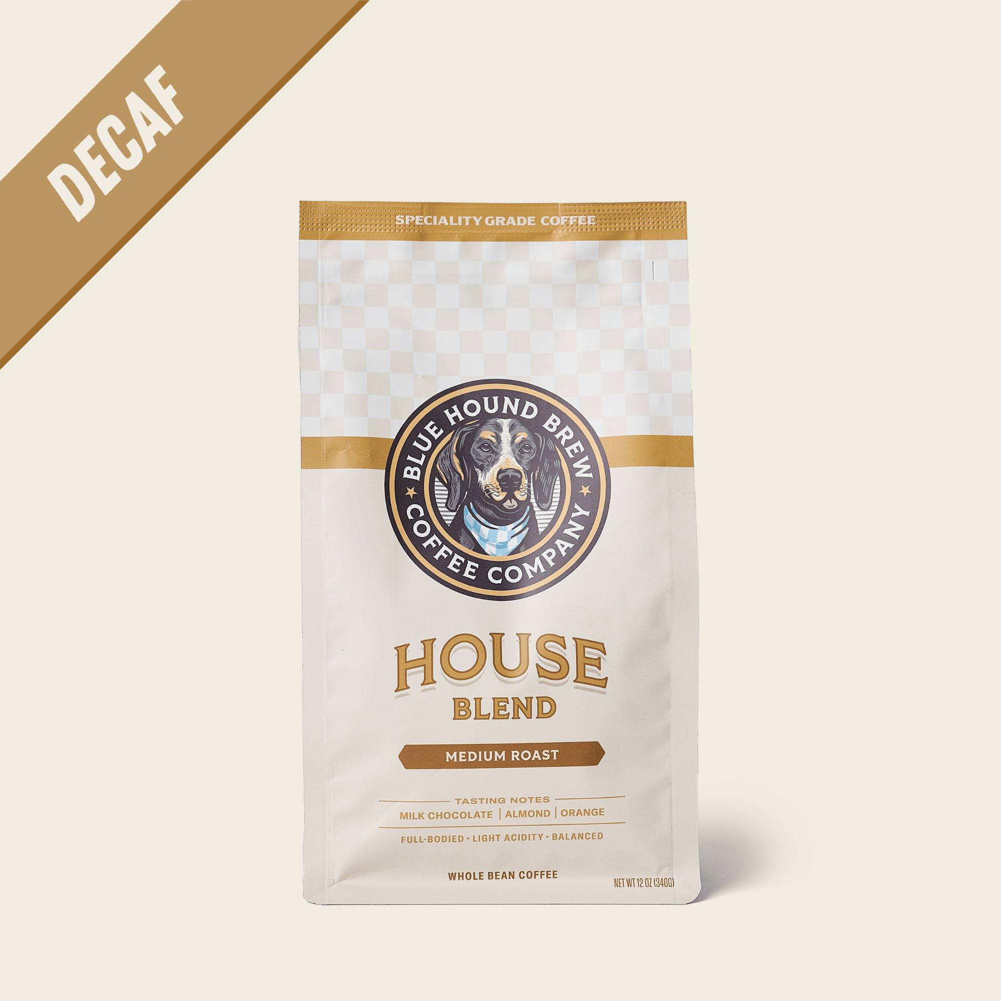 Decaf Coffee 12oz Bag - Blue Hound Brew